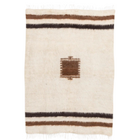 Vintage Turkish Goat Hair Kilim Rug or Blanket