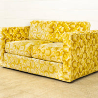 Vintage Mid Century Mod 1970s Yellow Loveseat Sofa, 1970s, Matching Lounge Chair Available