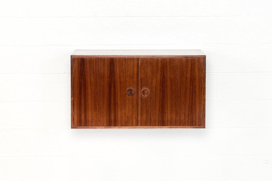 Mid Century Danish Modern Rosewood Wall Mounted Cabinet or Floating Shelf, 1960s