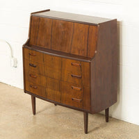 Vintage Mid Century Danish Modern Poul M. Jessen for Viby Rosewood Secretary Desk