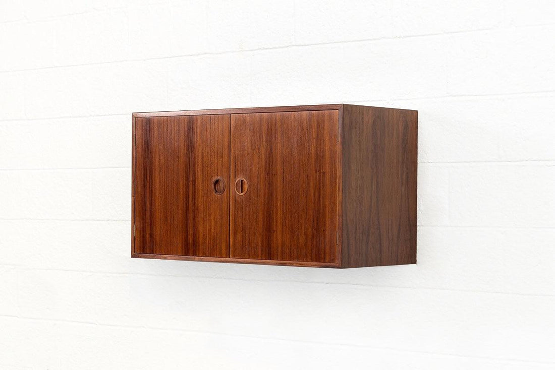 Mid Century Danish Modern Rosewood Wall Mounted Cabinet or Floating Shelf, 1960s