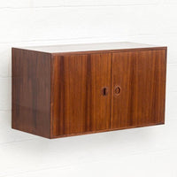 Mid Century Danish Modern Rosewood Wall Mounted Cabinet or Floating Shelf, 1960s