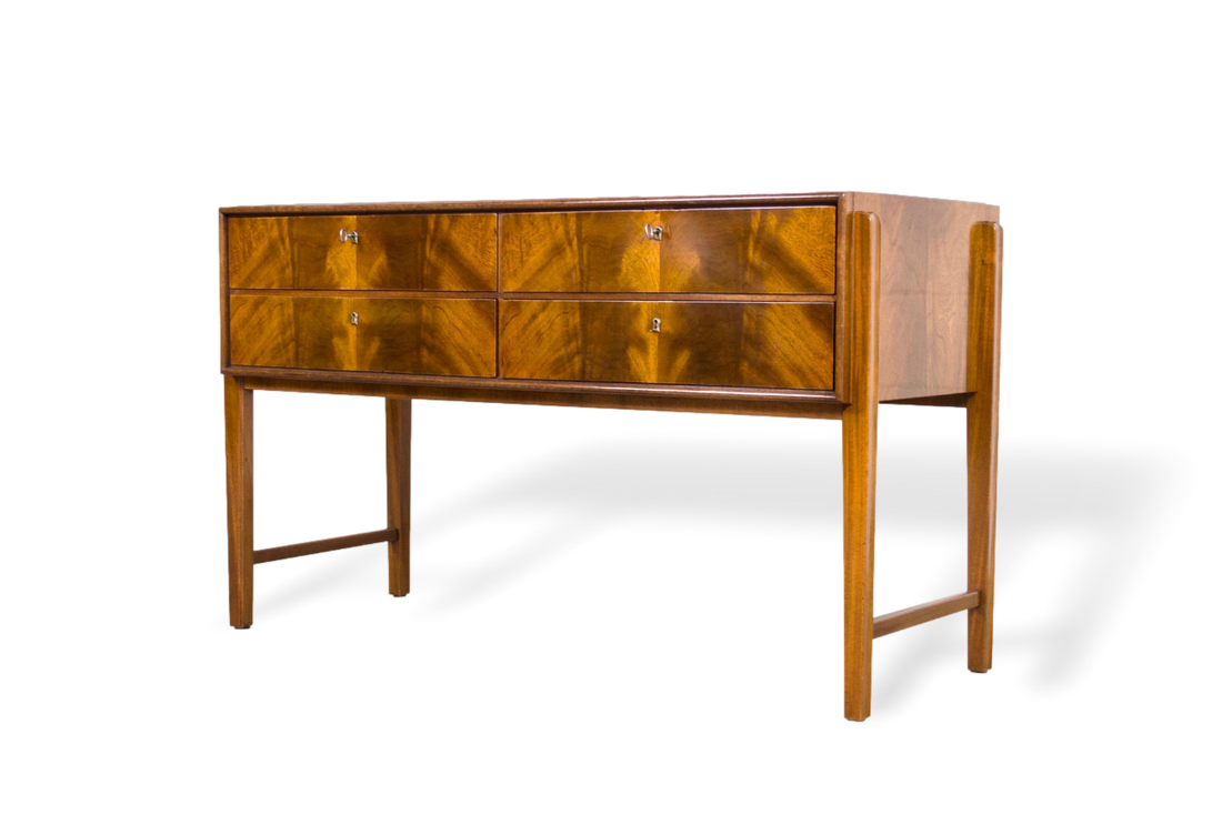 Mid Century Burl Wood Sideboard Credenza, 1960s