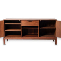 Mid Century Wood Credenza or Media Console by Jens Risom