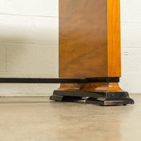 Antique Art Deco Maple Wood and Ebonized Table or Writing Desk, 1930s