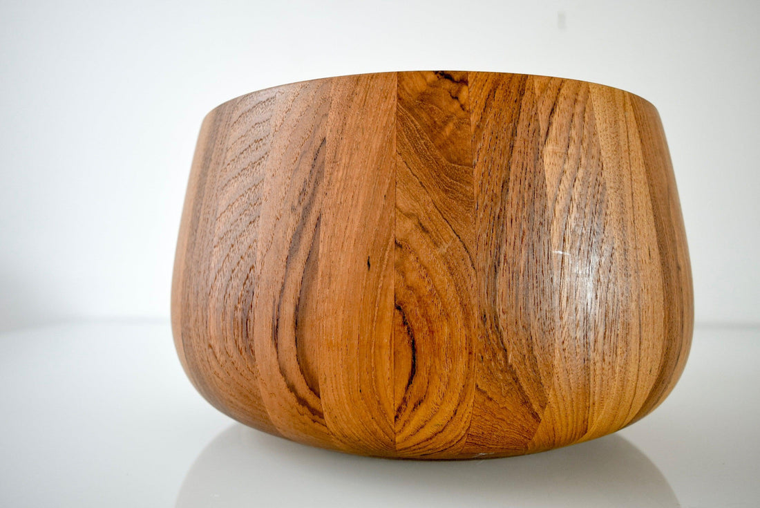 Vintage Mid Century Dansk Walnut Wood Decorative Bowl