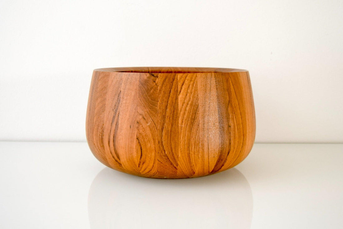 Vintage Mid Century Dansk Walnut Wood Decorative Bowl