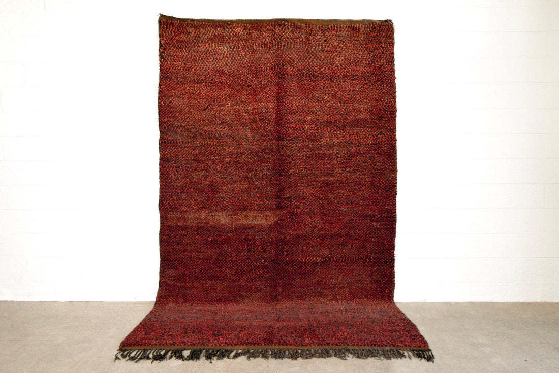 Vintage Moroccan Large Red Berber Wool Floor Rug