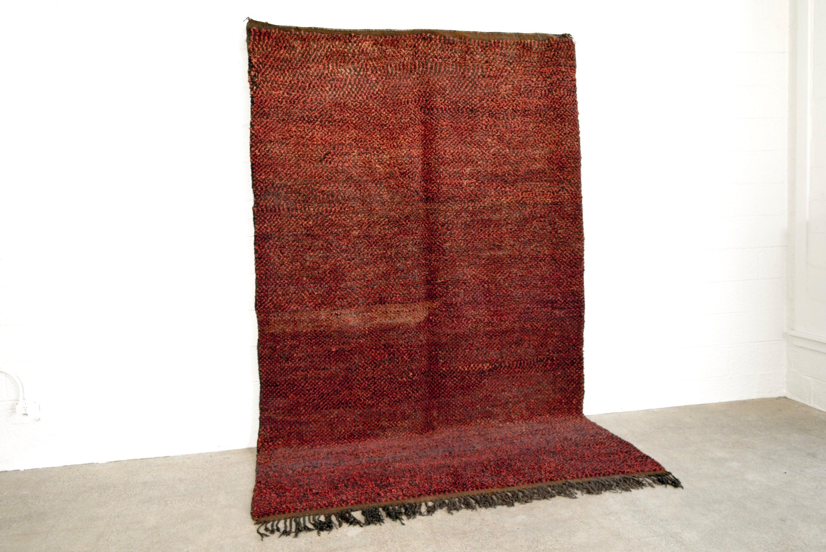 Vintage Moroccan Large Red Berber Wool Floor Rug – capsule