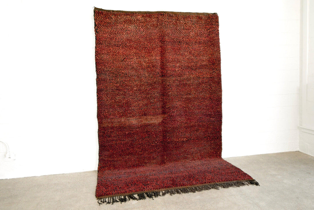 Vintage Moroccan Large Red Berber Wool Floor Rug