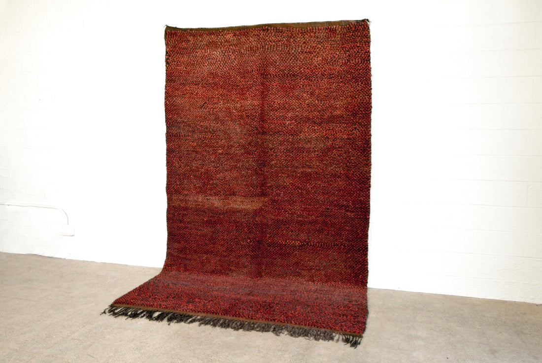 Vintage Moroccan Large Red Berber Wool Floor Rug