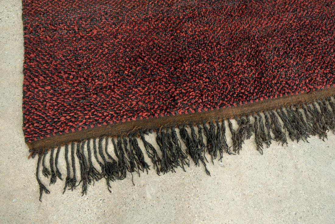 Vintage Moroccan Large Red Berber Wool Floor Rug