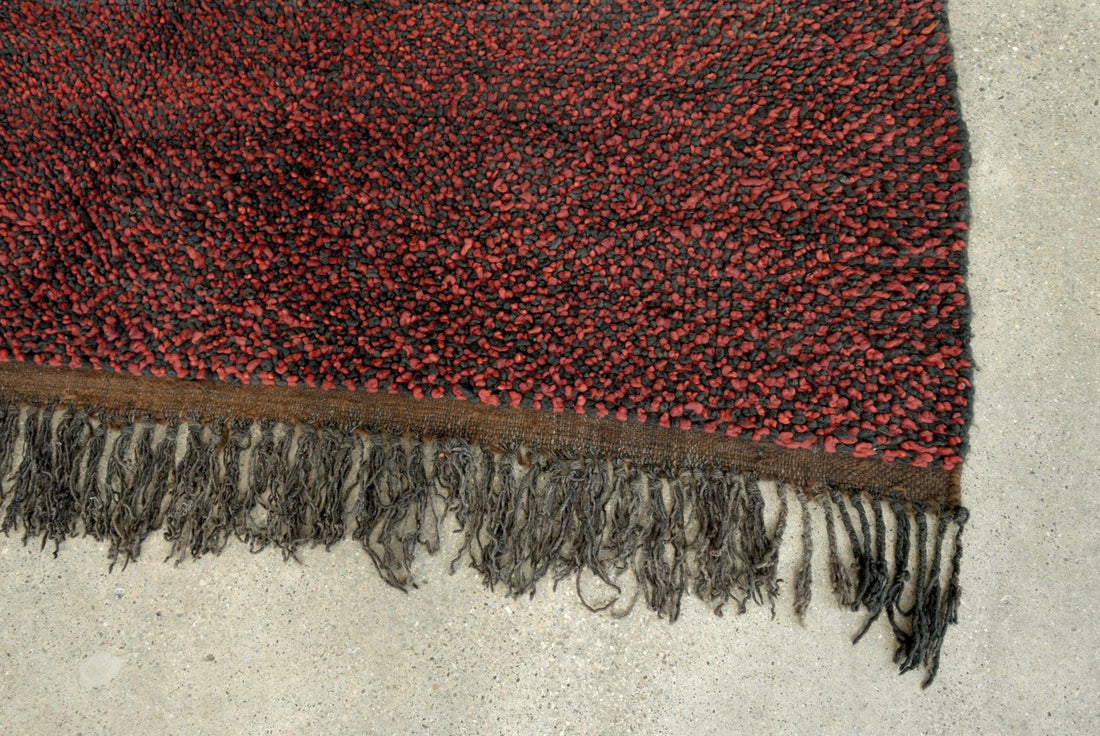 Vintage Moroccan Large Red Berber Wool Floor Rug