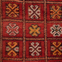 Vintage Moroccan Red Boujad Wool Floor Area Rug