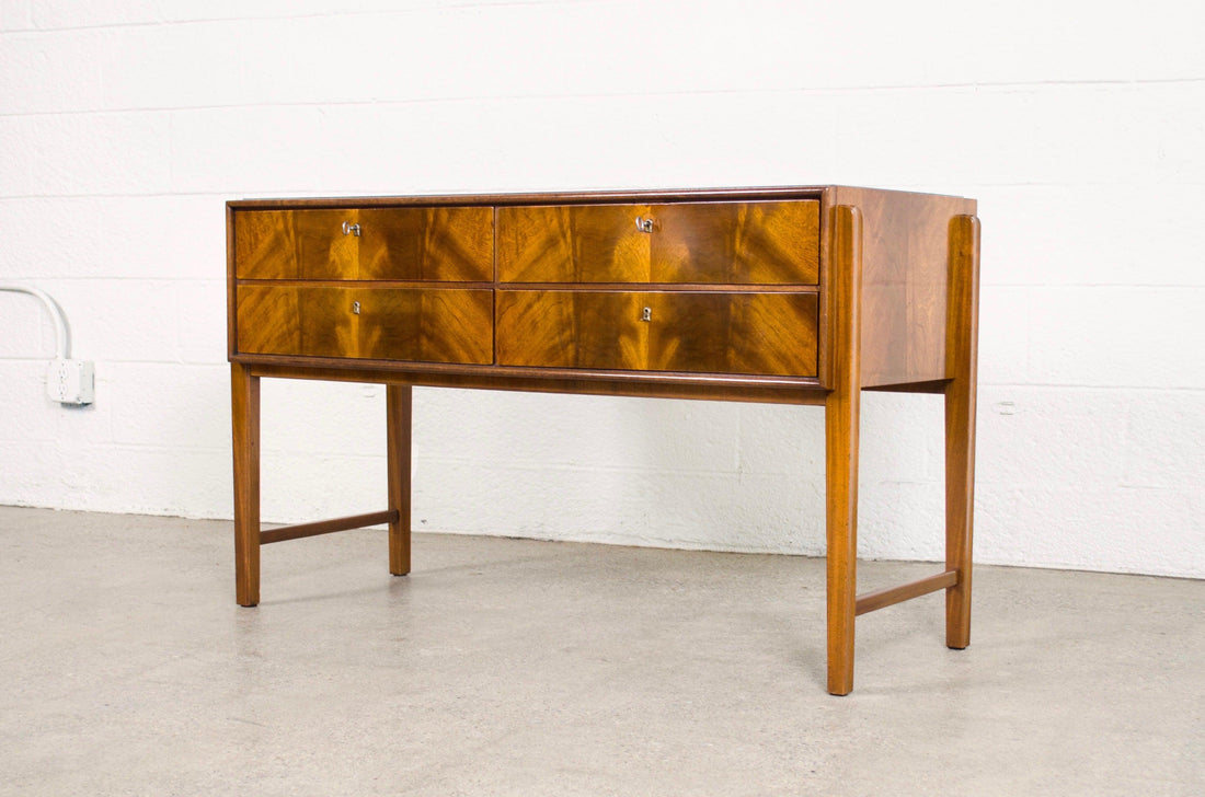 Mid Century Burl Wood Sideboard Credenza, 1960s