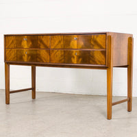 Mid Century Burl Wood Sideboard Credenza, 1960s