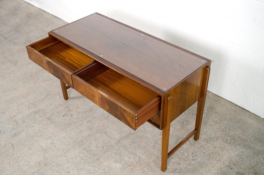 Mid Century Burl Wood Sideboard Credenza, 1960s