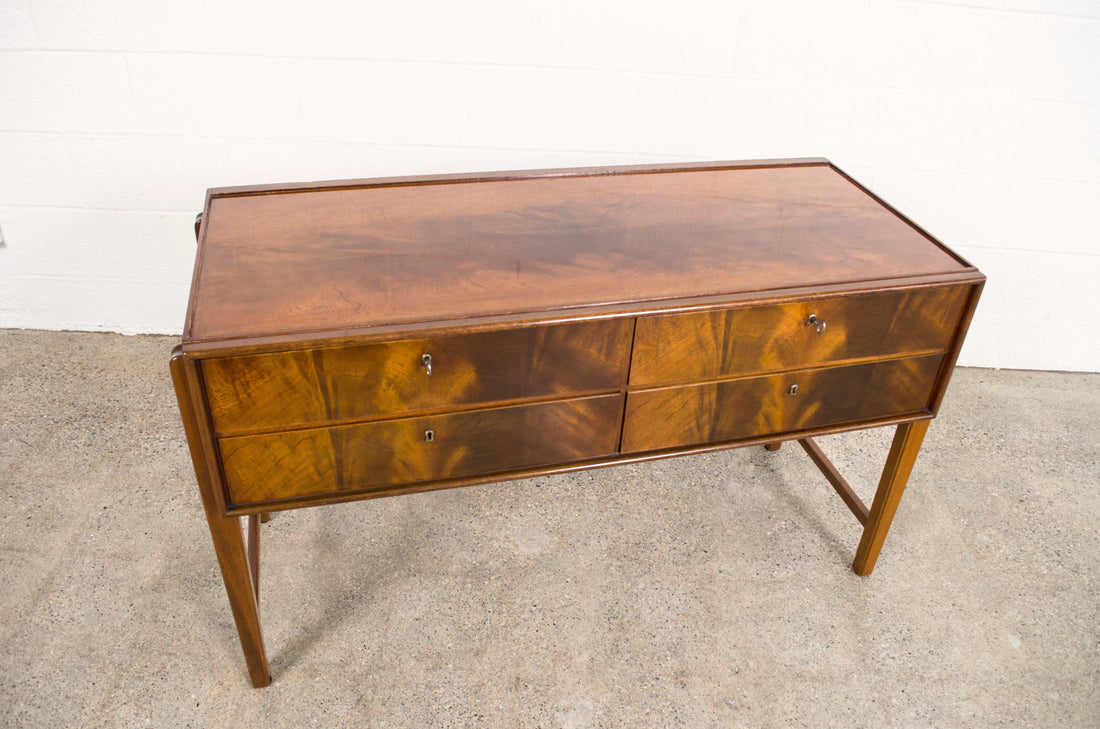 Mid Century Burl Wood Sideboard Credenza, 1960s