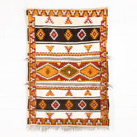 Vintage Mid Century Moroccan Tribal Berber Wool Floor Rug