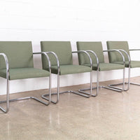 Mies van der Rohe Bauhaus Green Brno Tubular Cantilever Chairs