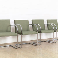 Mies van der Rohe Bauhaus Green Brno Tubular Cantilever Chairs