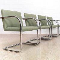 Mies van der Rohe Bauhaus Green Brno Tubular Cantilever Chairs