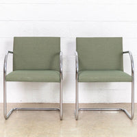 Mies van der Rohe Bauhaus Green Brno Tubular Cantilever Chairs