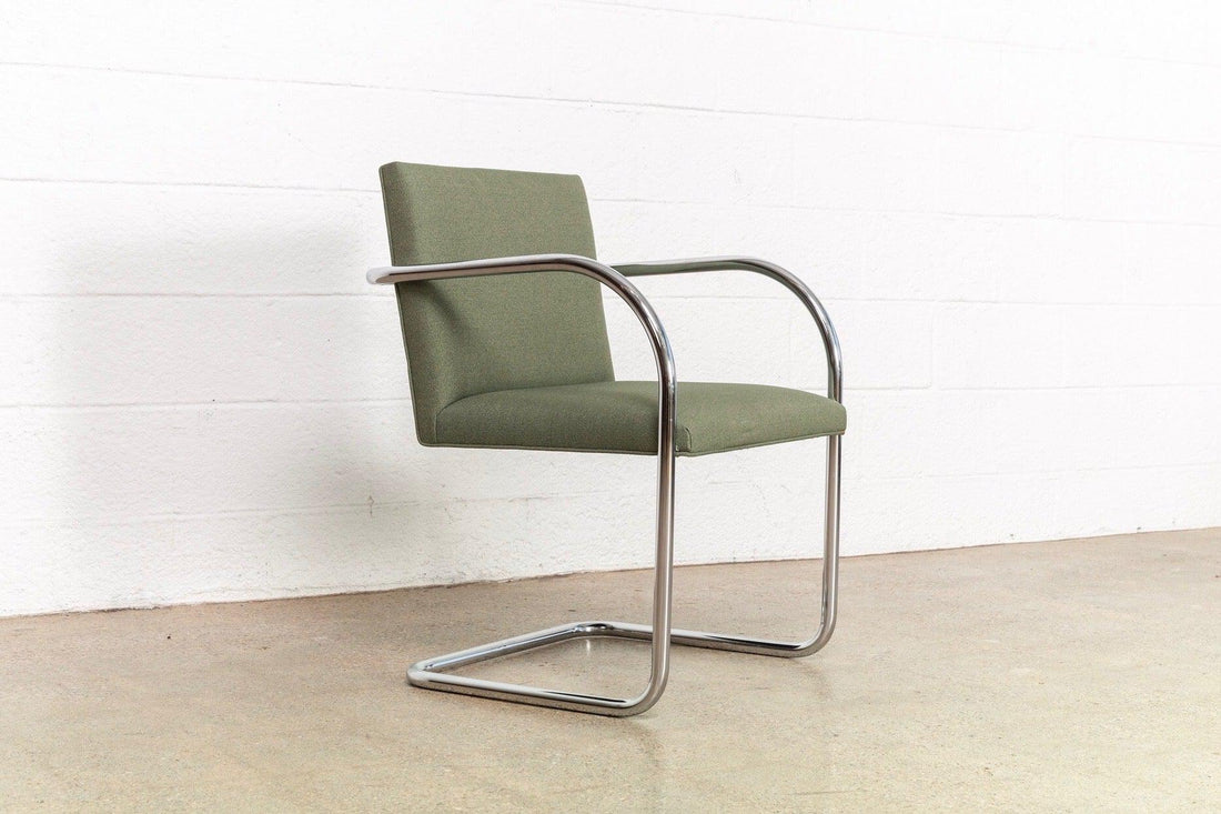 Mies van der Rohe Bauhaus Green Brno Tubular Cantilever Chairs