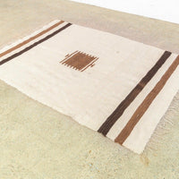 Vintage Turkish Goat Hair Kilim Rug or Blanket