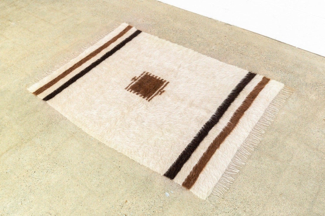 Vintage Turkish Goat Hair Kilim Rug or Blanket