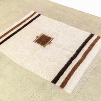 Vintage Turkish Goat Hair Kilim Rug or Blanket