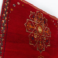 Vintage Mid Century Moroccan Red Berber Wool Floor Rug