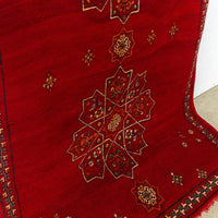 Vintage Mid Century Moroccan Red Berber Wool Floor Rug