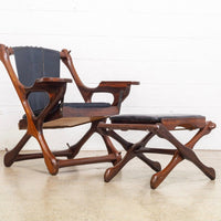 Mid Century Mexican Modern Swinger Lounge Chair with Ottoman by Don Shoemaker