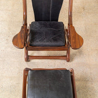 Mid Century Mexican Modern Swinger Lounge Chair with Ottoman by Don Shoemaker