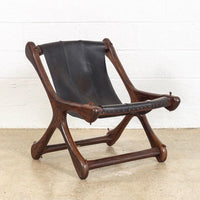 Mid Century Mexican Modern Don Shoemaker Rosewood & Leather Sling Chair