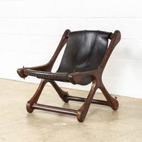 Mid Century Mexican Modern Don Shoemaker Rosewood & Leather Sling Chair