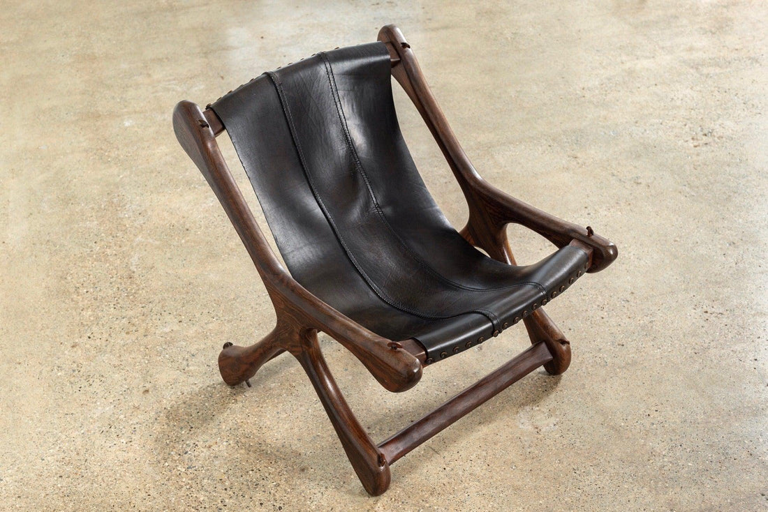 Mid Century Mexican Modern Don Shoemaker Rosewood & Leather Sling Chair