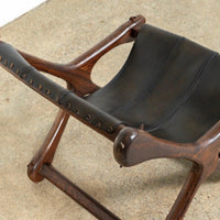 Mid Century Mexican Modern Don Shoemaker Rosewood & Leather Sling Chair