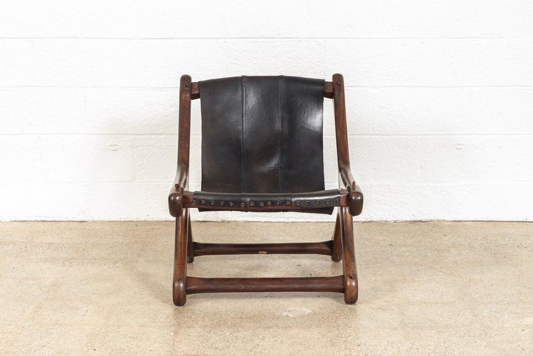 Mid Century Mexican Modern Don Shoemaker Rosewood & Leather Sling Chair