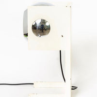Vintage Mid Century Swivel Orb Chrome & Metal Table Lamp