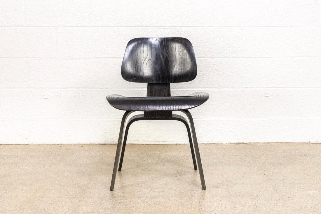 Vintage Mid Century Eames for Herman Miller Black DCW Plywood Chair, 1950s