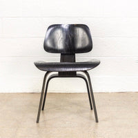 Vintage Mid Century Eames for Herman Miller Black DCW Plywood Chair, 1950s