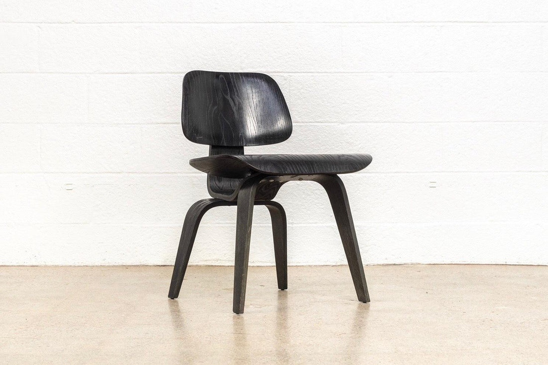 Vintage Mid Century Eames for Herman Miller Black DCW Plywood Chair, 1950s