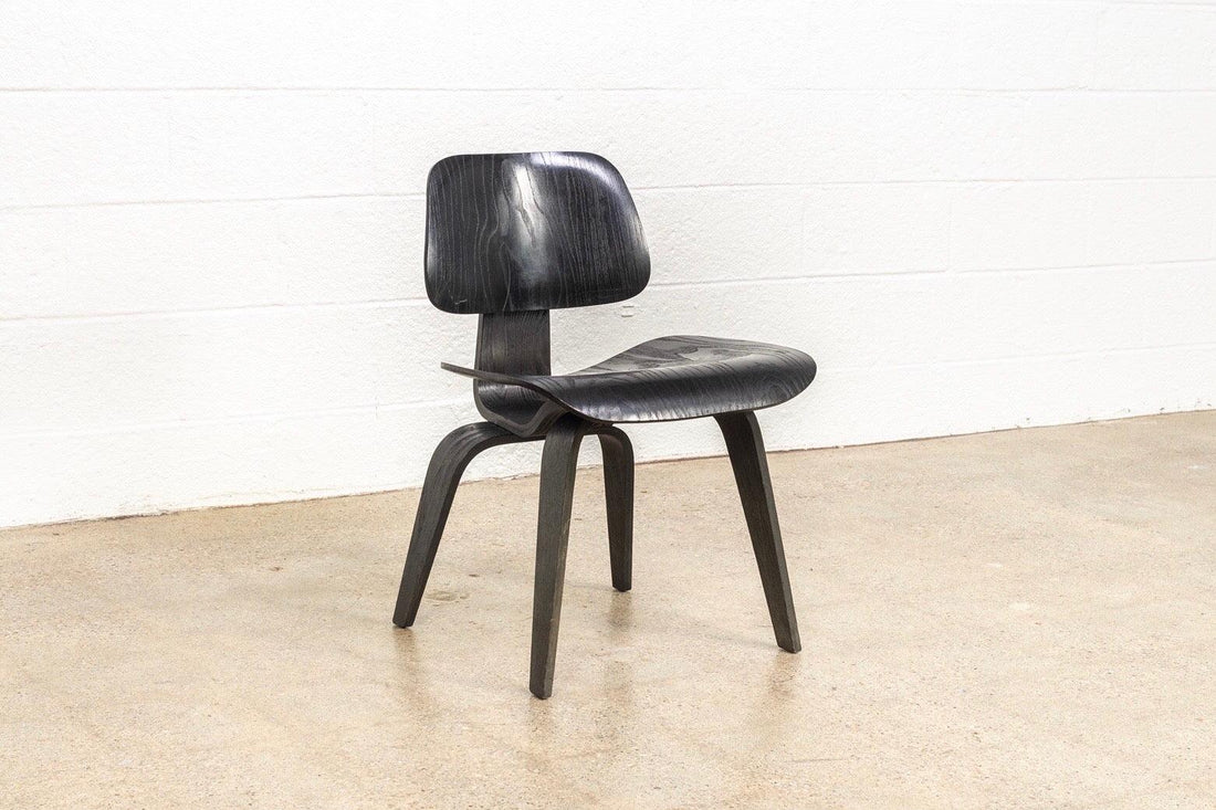 Vintage Mid Century Eames for Herman Miller Black DCW Plywood Chair, 1950s