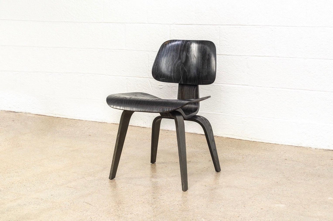 Vintage Mid Century Eames for Herman Miller Black DCW Plywood Chair, 1950s