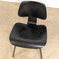 Vintage Mid Century Eames for Herman Miller Black DCW Plywood Chair, 1950s