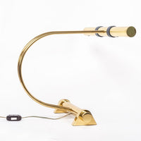 Postmodern Casella Lighting 1970s Tubular Brass Table Lamp