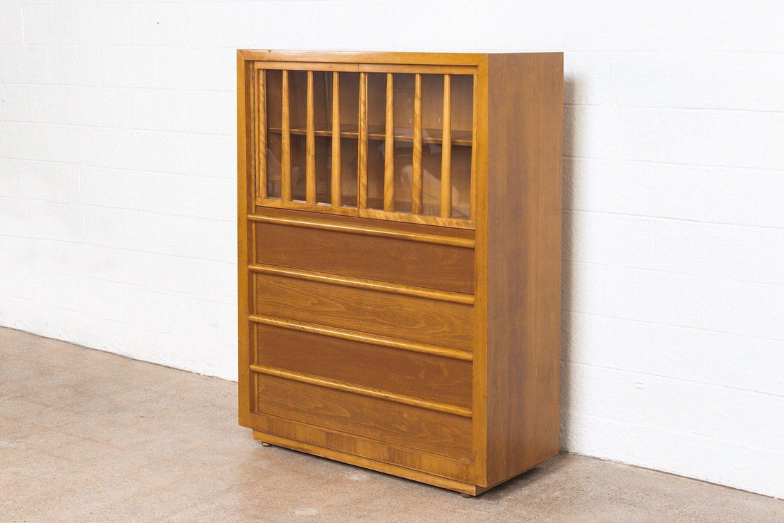 Mid Century Robsjohn-Gibbings for Widdicomb Walnut Secretary Cabinet