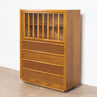 Mid Century Robsjohn-Gibbings for Widdicomb Walnut Secretary Cabinet